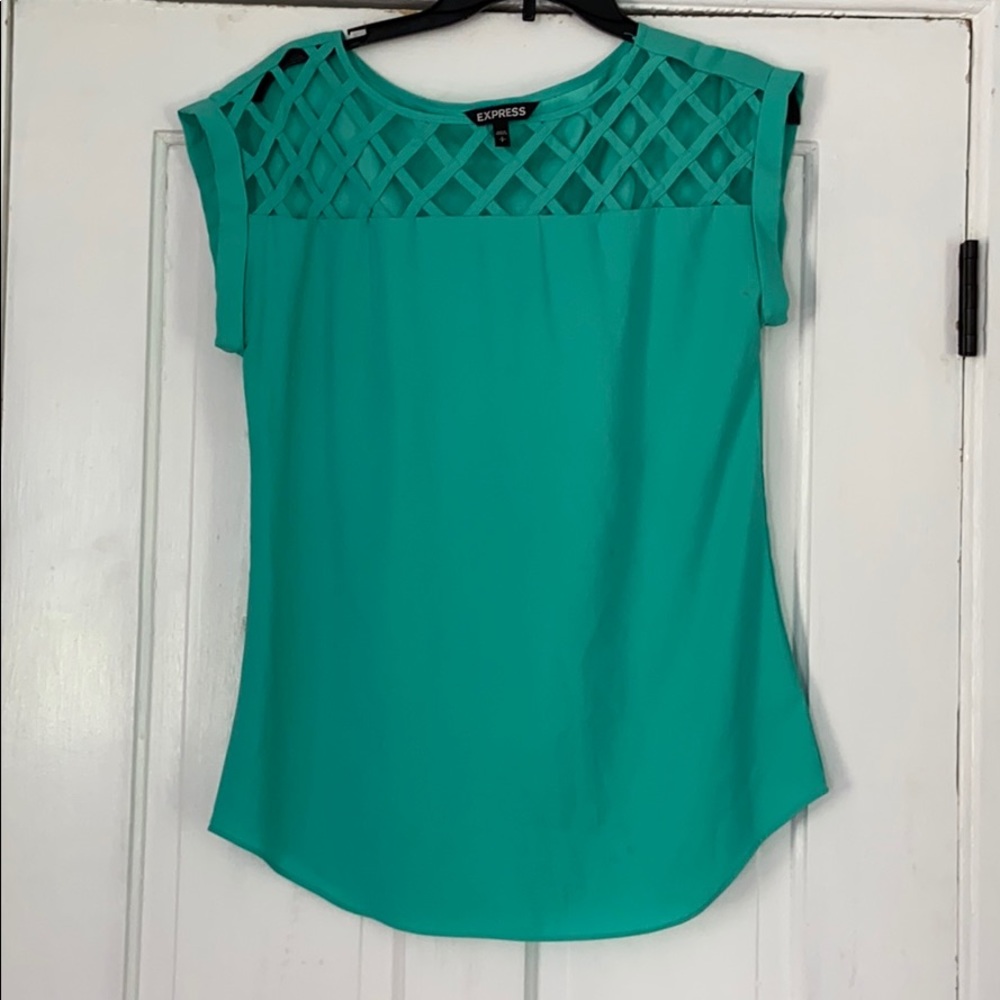 Green Cutout Shirt